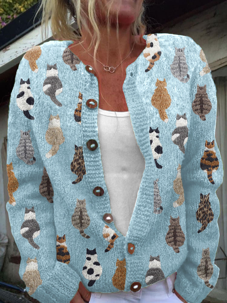 Charlotte™ | Gemütlicher Cardigan mit Katzenmotiv