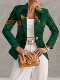 Honorine™ | Blazer in Marmo Verde Smeraldo