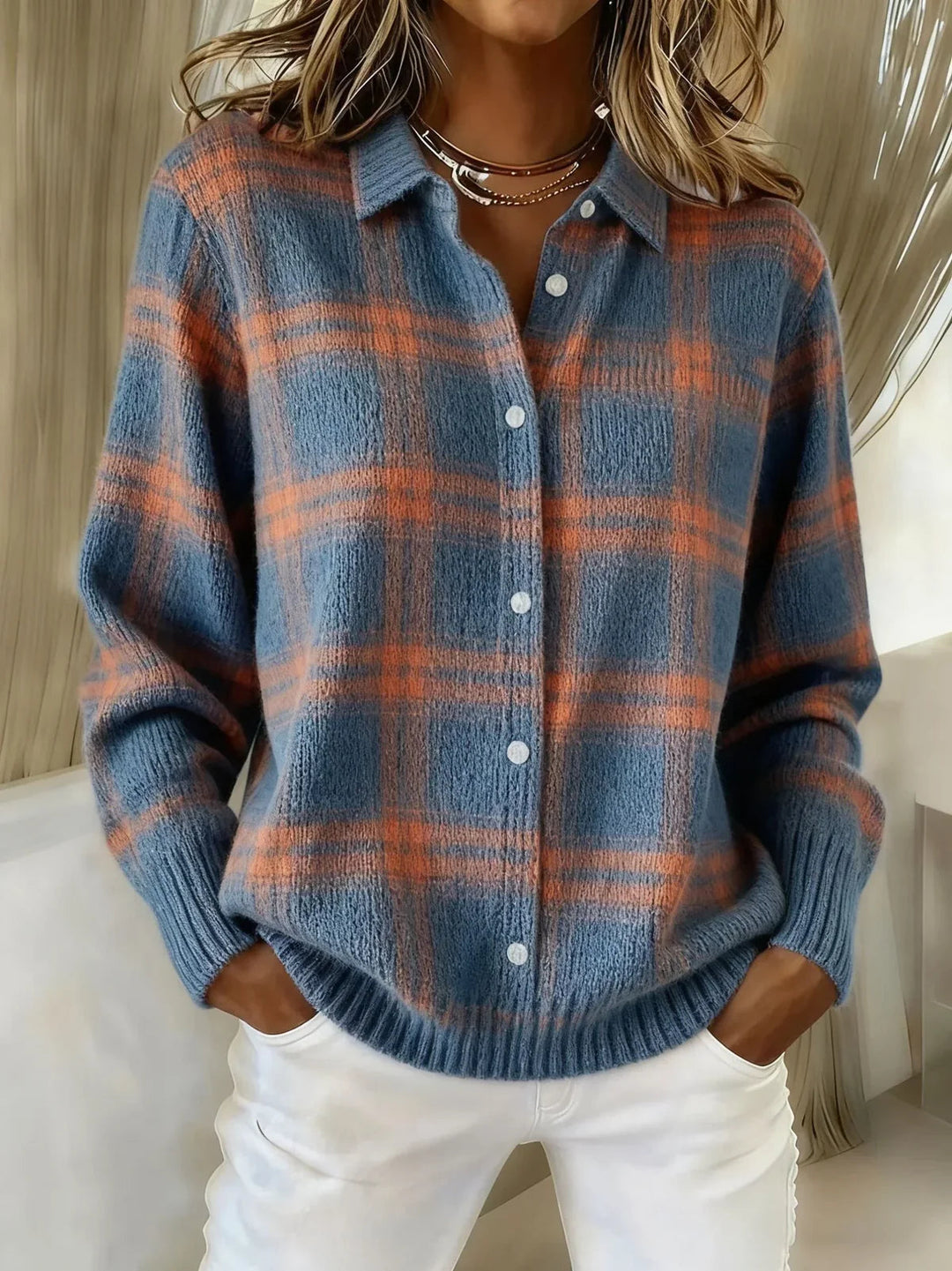 Camille™ | Karierter Cardigan