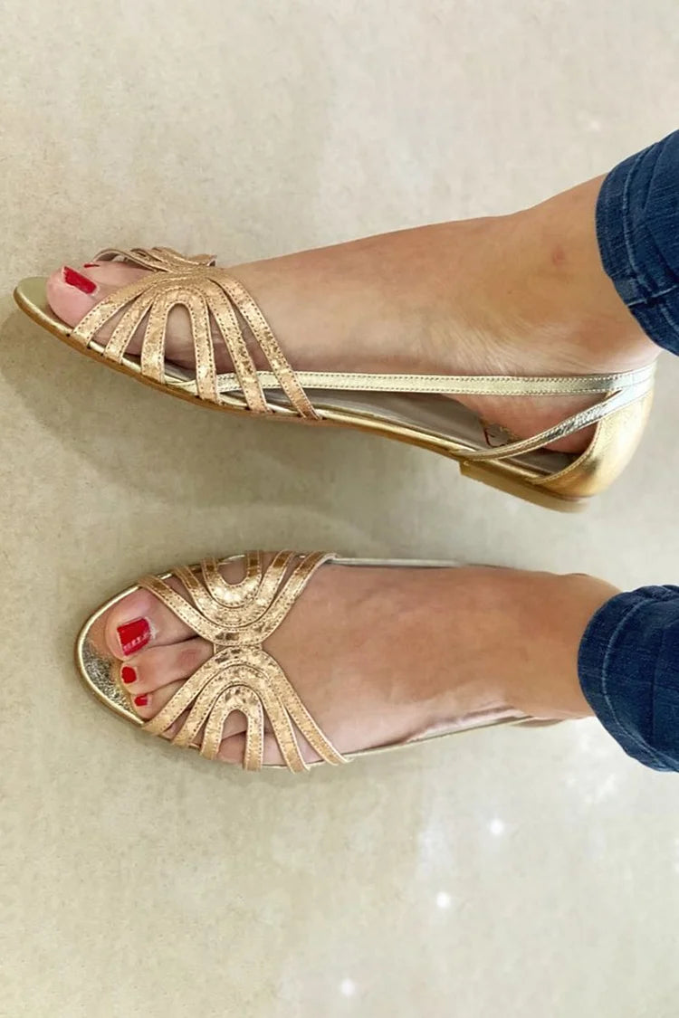 Éléonore™ | Goldene Sandalen Licht des Sommers