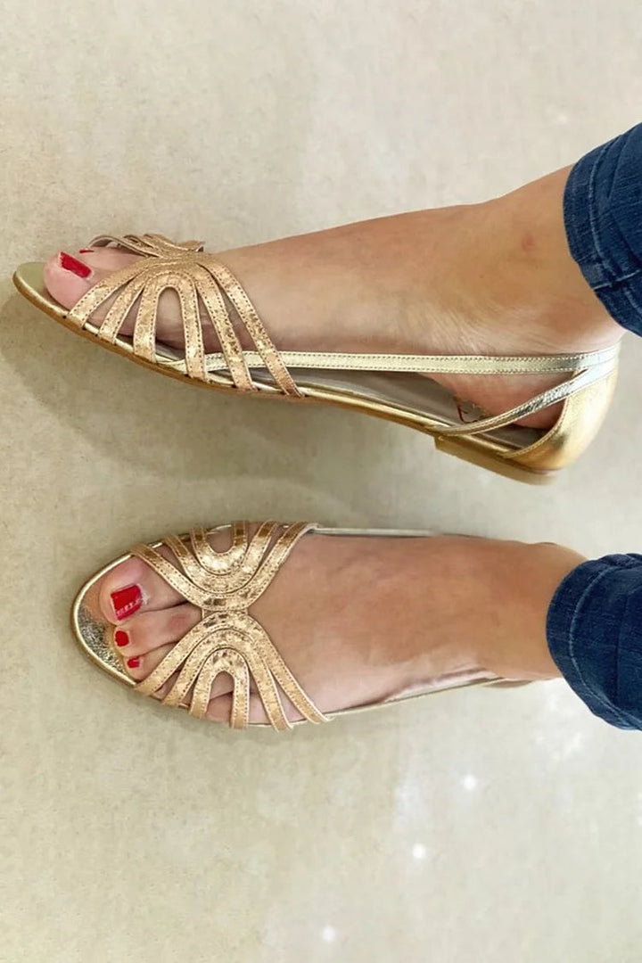 Éléonore™ | Goldene Sandalen Licht des Sommers