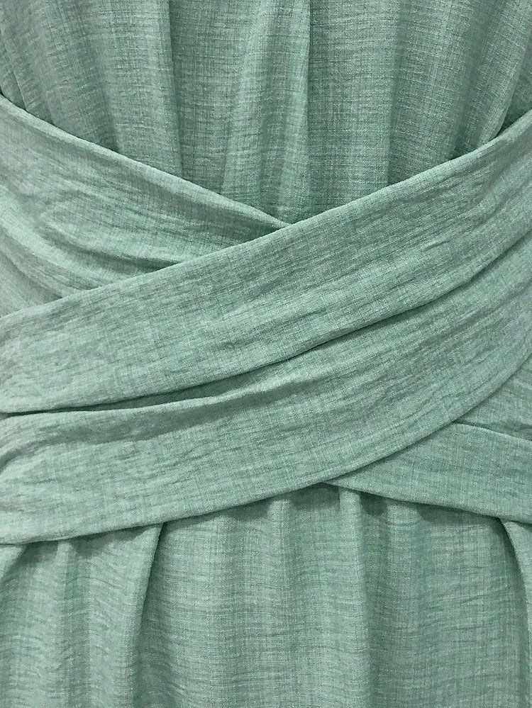Sage | Boho A-Linie Kleid ohne Ärmel