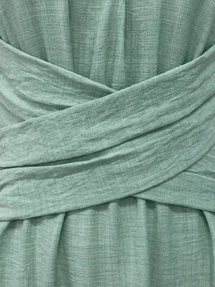Sage | Boho A-Linie Kleid ohne Ärmel