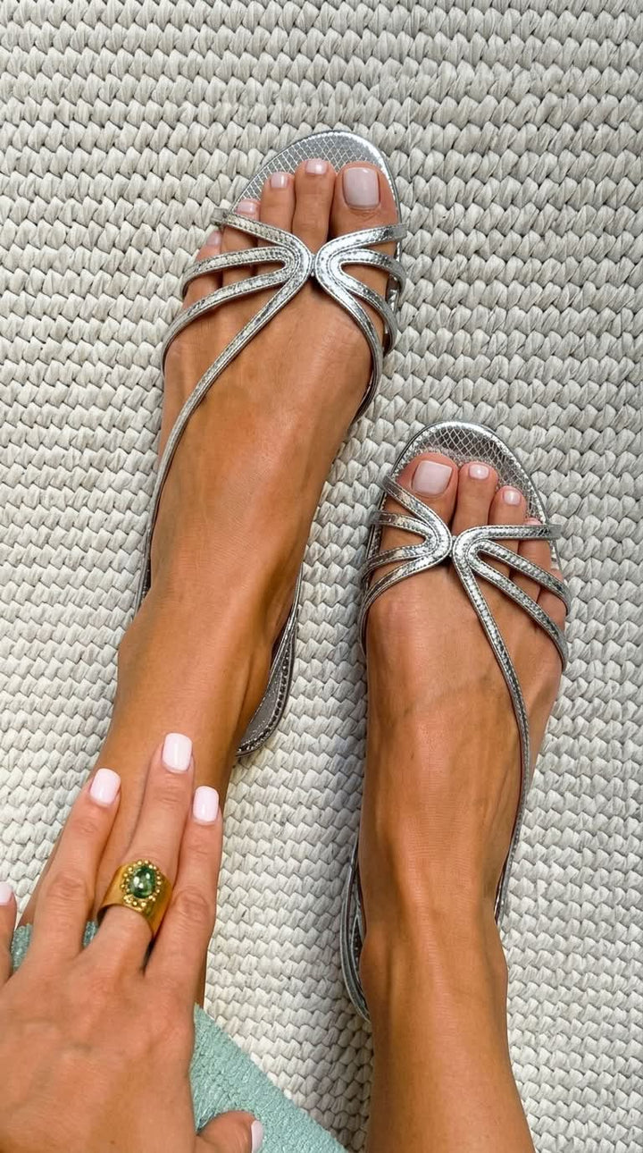 Camille™ | Goldene Sandalen, Elegante Sommerlichkeit