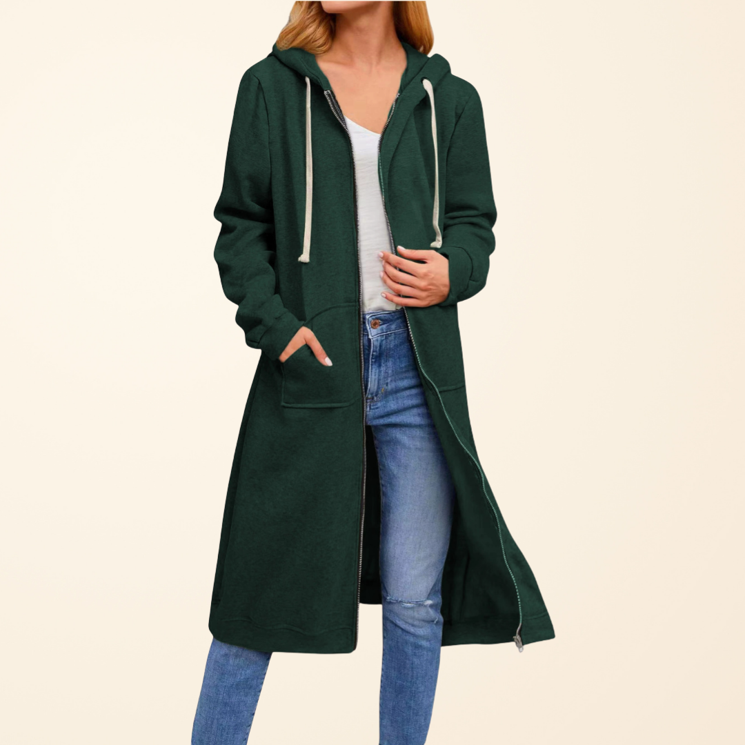Brixley™ | Langer Cardigan mit Reißverschluss