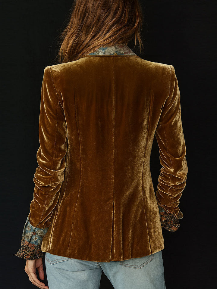 Marcelline | Blazer Patchwork Bedruckt Floral Vintage