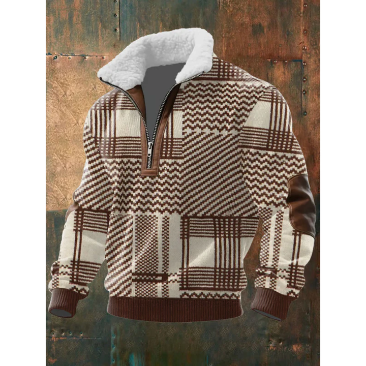 Ettiene | Fleece-Pullover mit Reißverschluss und hohem Kragen