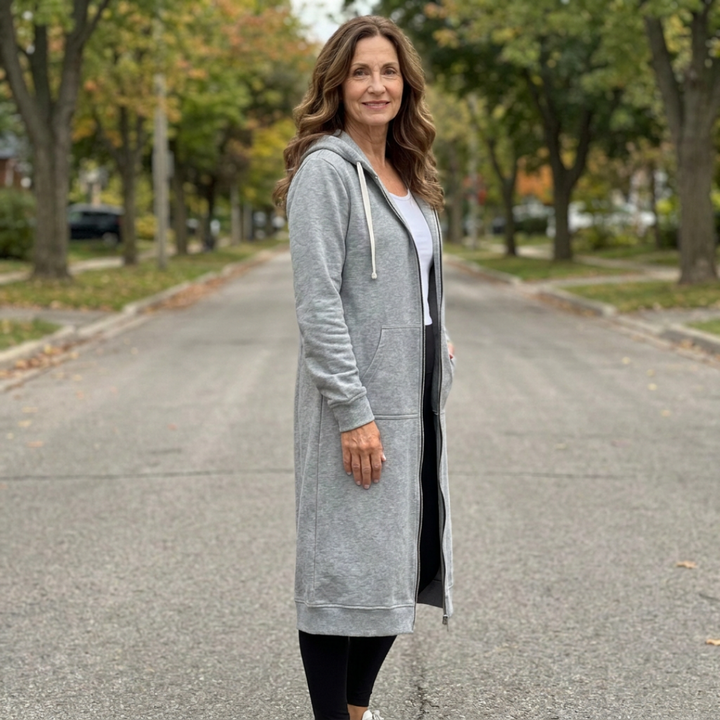 Brixley™ | Langer Cardigan mit Reißverschluss