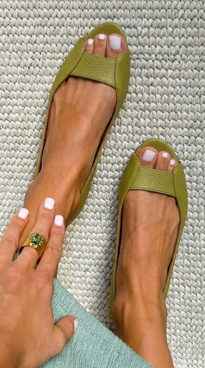 MARGOT | Metallic Offene Zehenschuhe