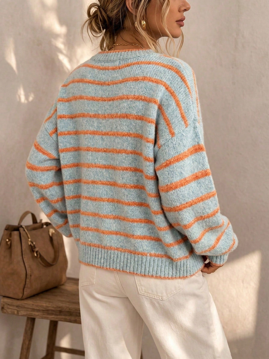 Mabel | Gestreifter Strickcardigan