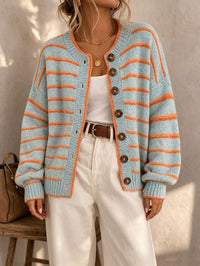 Mabel | Gestreifter Strickcardigan