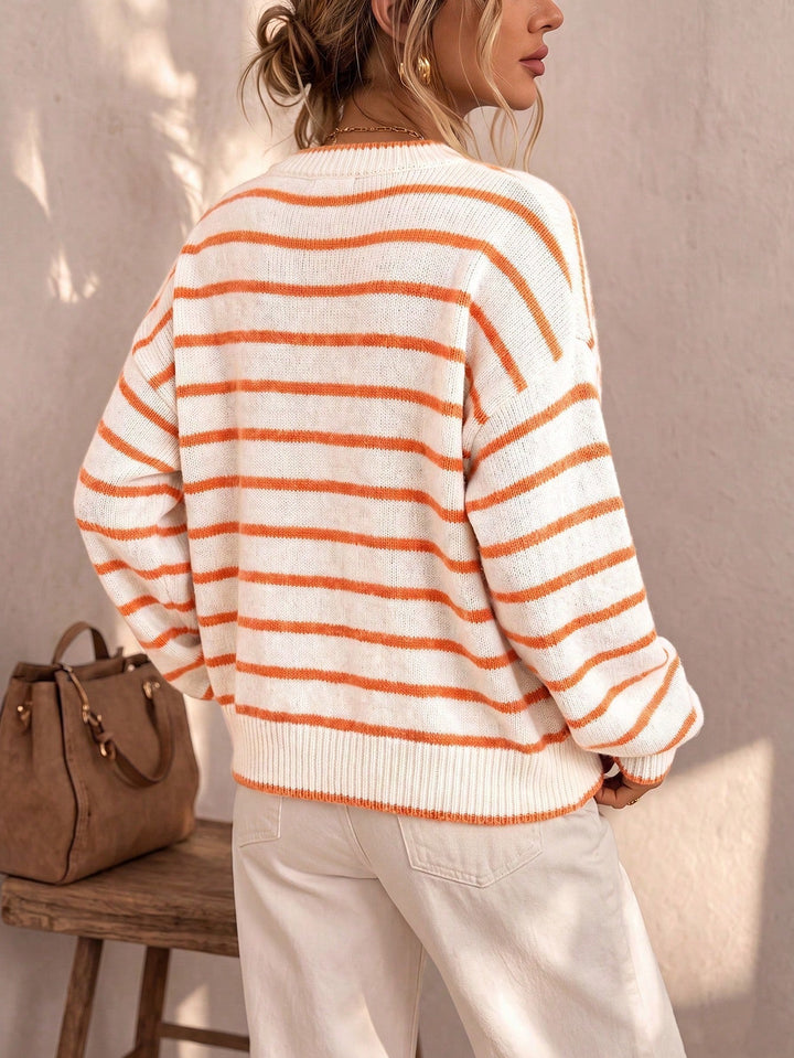 Mabel | Gestreifter Strickcardigan