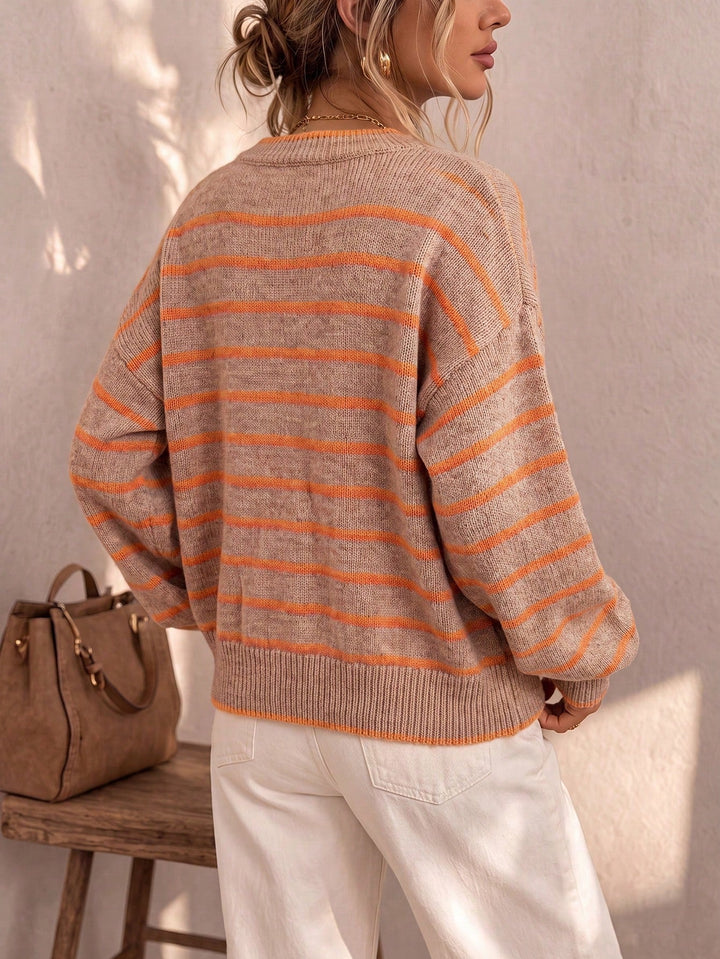 Mabel | Gestreifter Strickcardigan