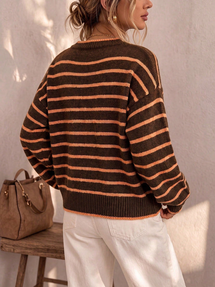 Mabel | Gestreifter Strickcardigan