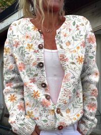 Greta™ | Cardigan in Vintage Blumenstrick