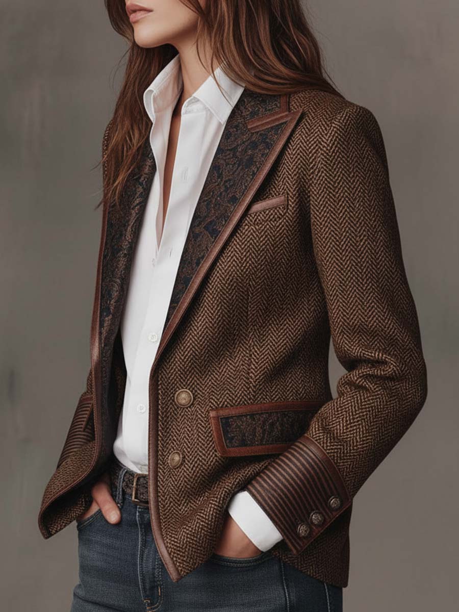 Gisèle | Blazer mit Chevron-Muster