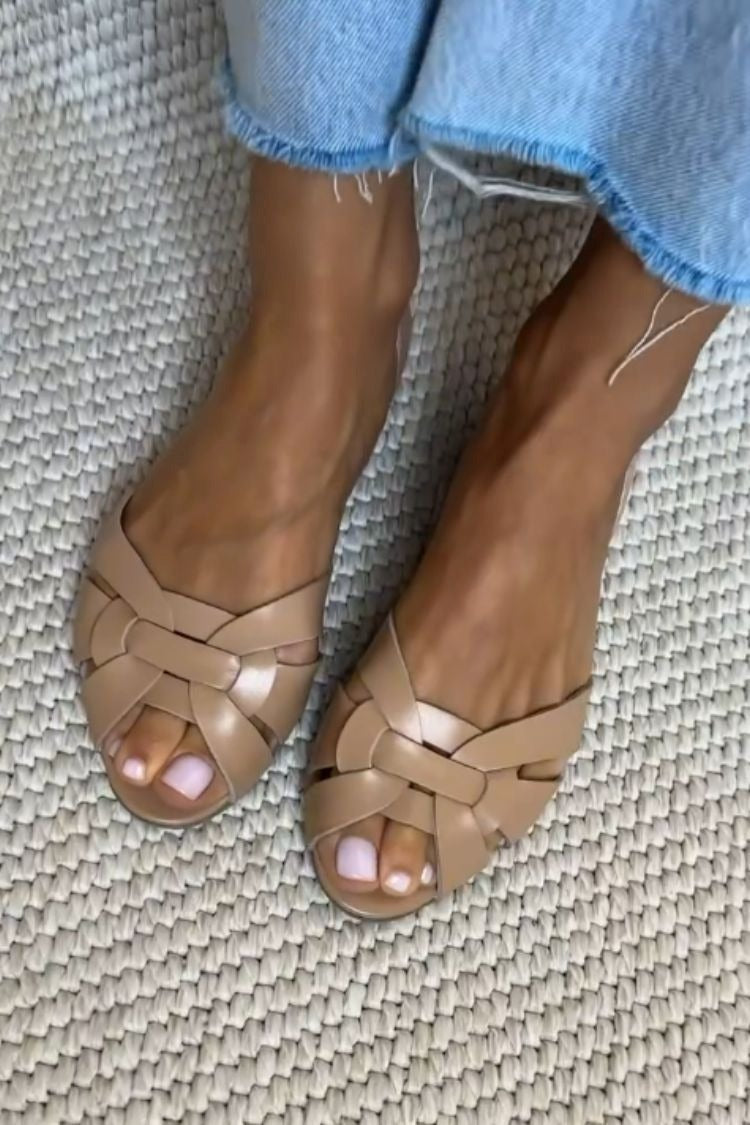 Serafina™ | Natürliche Geflochtene Sandalen