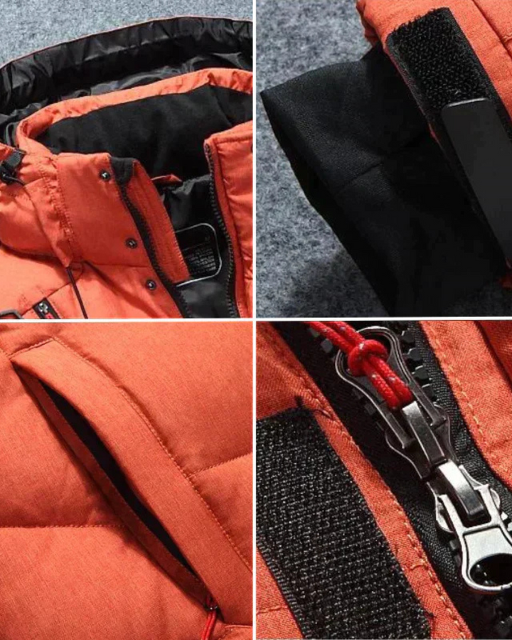 Gary™ | Warme Kapuzen-Multitaschen-Winterjacke