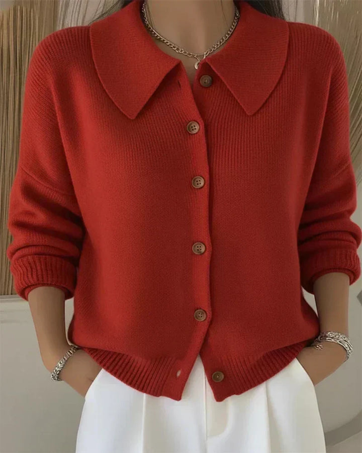Vespera™ | Cardigan mit Knopfkragen