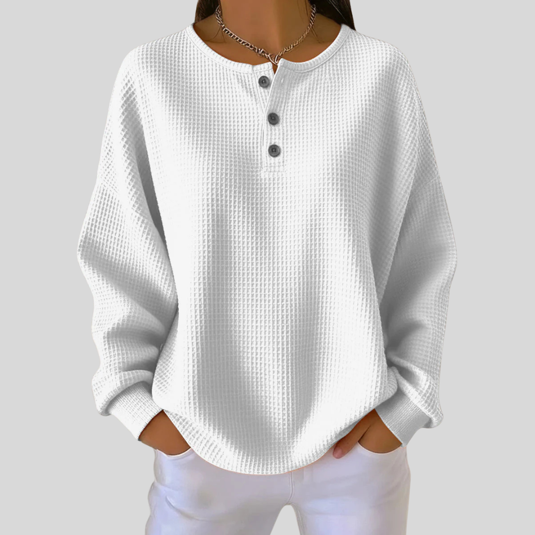 Nessa™ | Lässiges Henley Sweatshirt