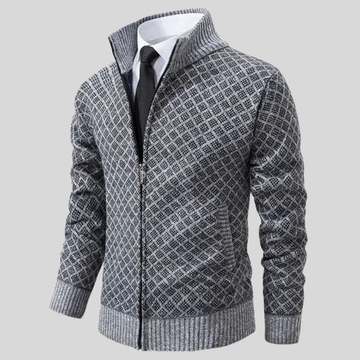 William™ | Klassischer warmer Reißverschluss-Cardigan