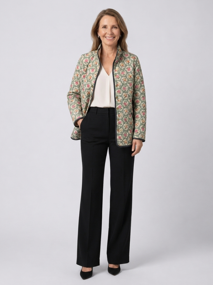 DELACROIX | Gepolsterte Jacke mit Blumenmuster Amélie