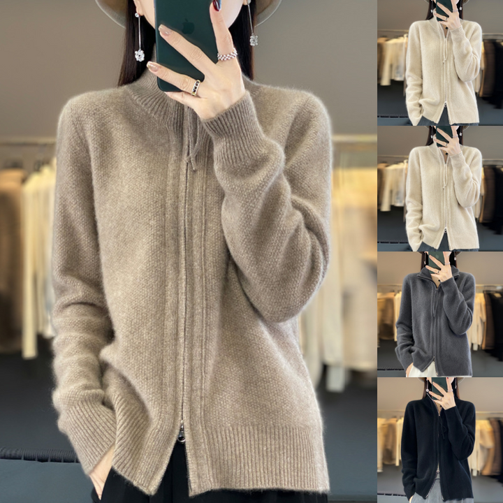 Luna | Weicher Cardigan mit Reißverschluss