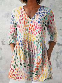 Pauline | Lange Bluse mit V-Ausschnitt