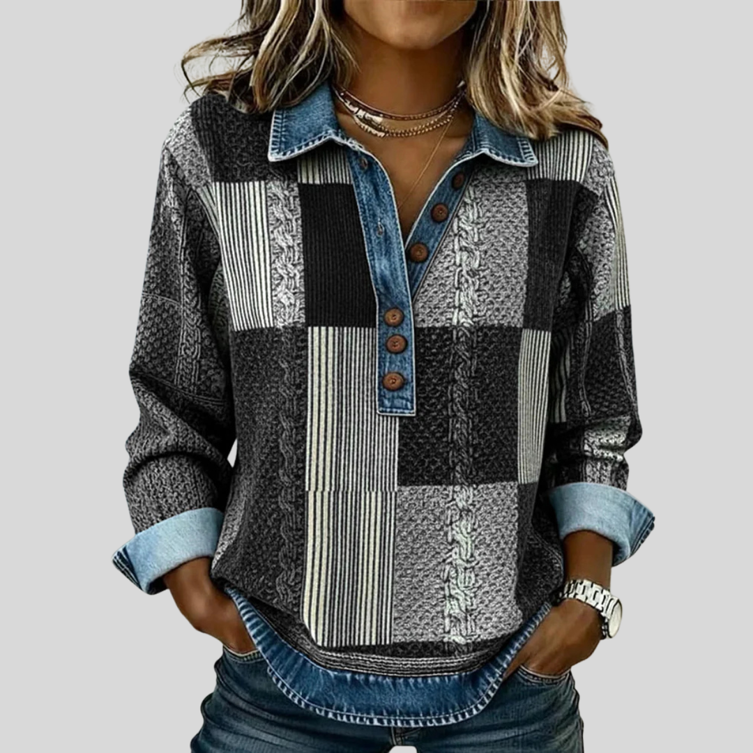 Meridell™ | Farbblock Druck Pullover