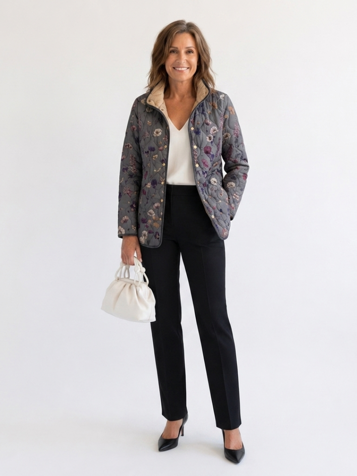 DELACROIX | Daunenjacke mit Trockenblumen Nathalie