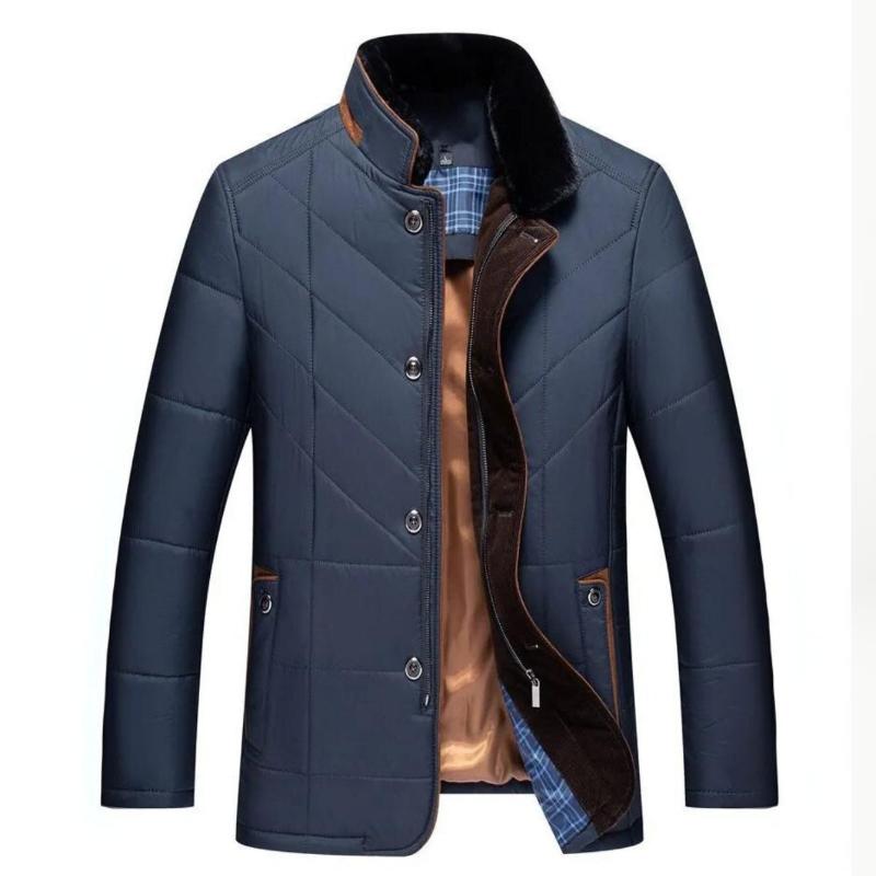 Charles™ | Warme Vintage Steppjacke mit Pelzkragen
