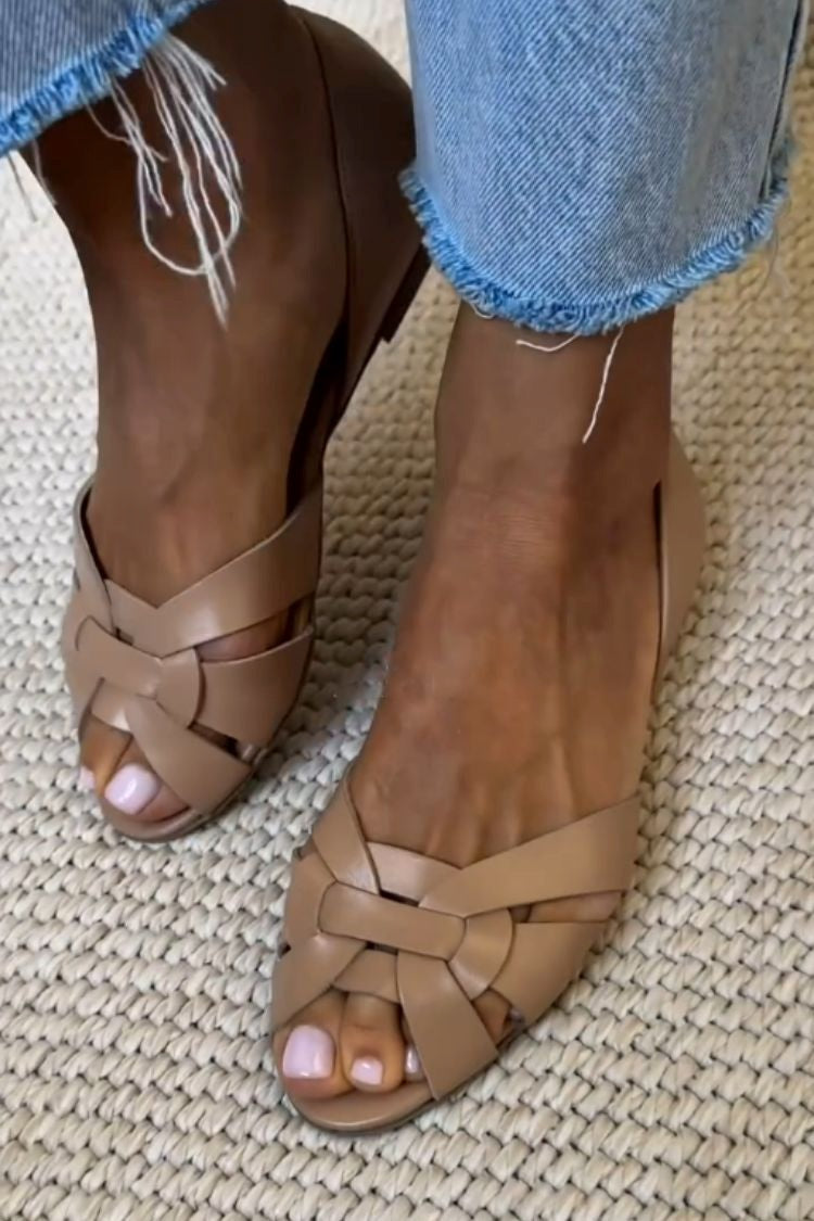 Serafina™ | Natürliche Geflochtene Sandalen