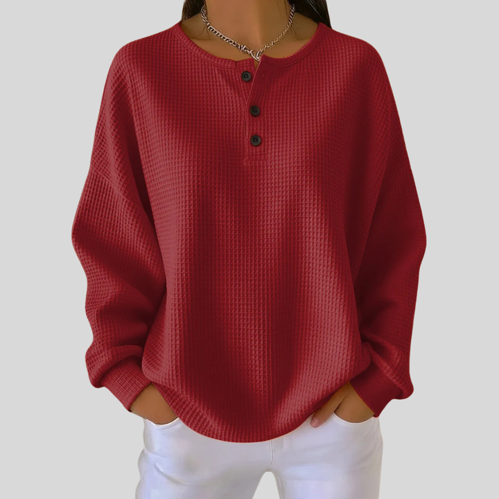 Nessa™ | Lässiges Henley Sweatshirt