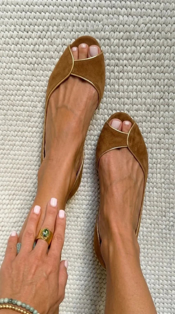 EVELYN | D'Orsay Ballerinas mit Offener Spitze