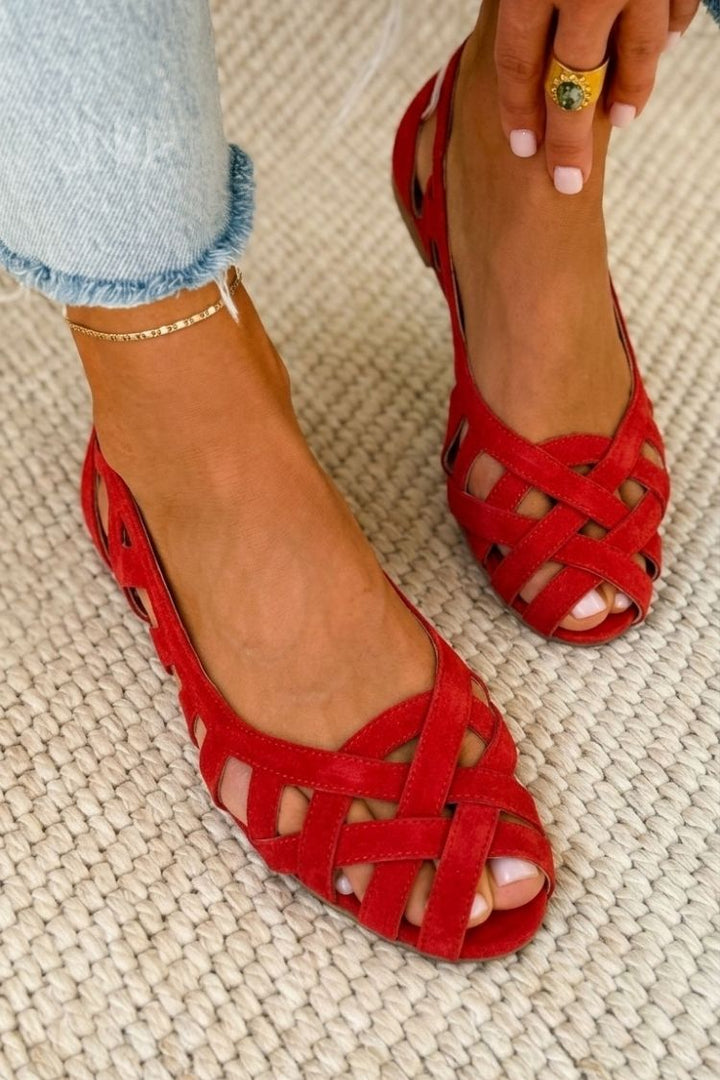 ODETTE | Geflochtene Oberteil Flache Sandalen