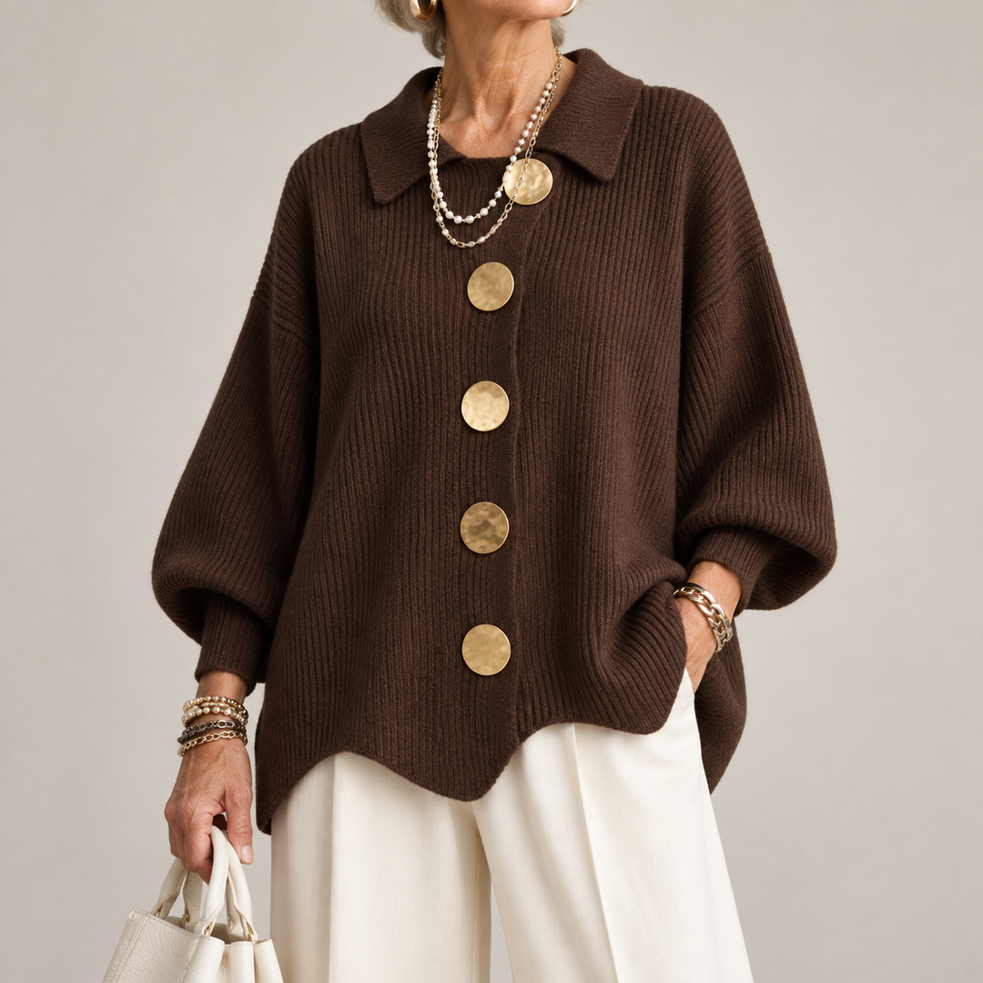 Ardelle™ | Oversize Cardigan mit Kragen