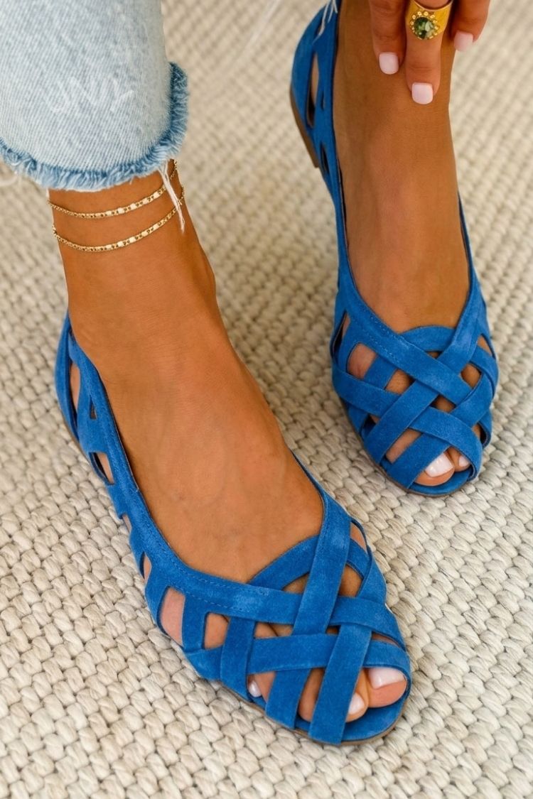 ODETTE | Geflochtene Oberteil Flache Sandalen