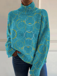 Elsa | Pullover mit Stehkragen und Runddruck