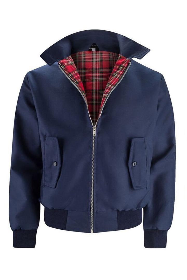 Harryson | Harrington-Jacke mit Tartan-Futter