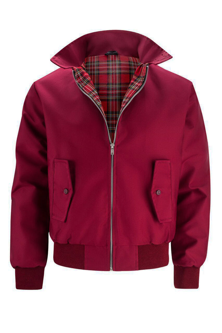 Harryson | Harrington-Jacke mit Tartan-Futter