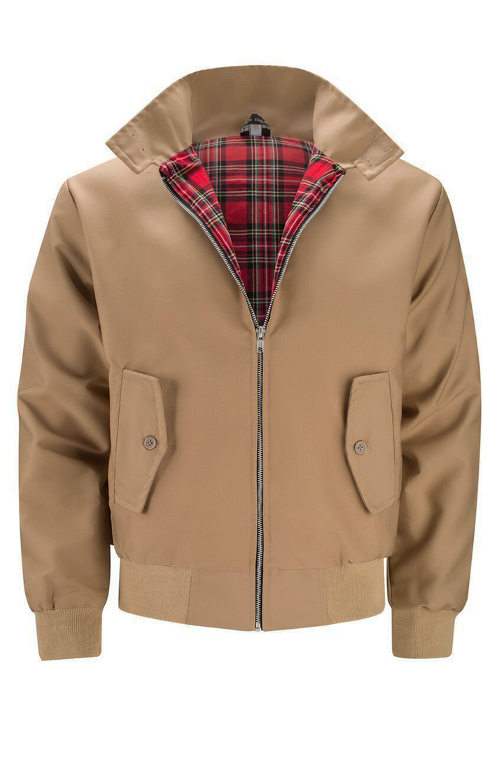 Harryson | Harrington-Jacke mit Tartan-Futter