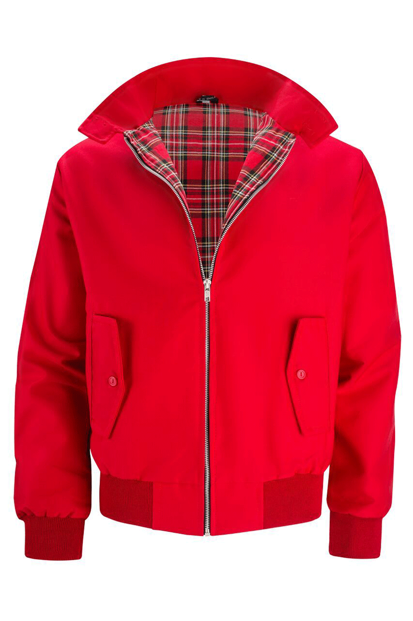 Harryson | Harrington-Jacke mit Tartan-Futter