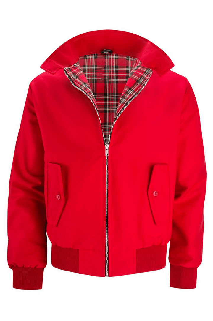 Harryson | Harrington-Jacke mit Tartan-Futter