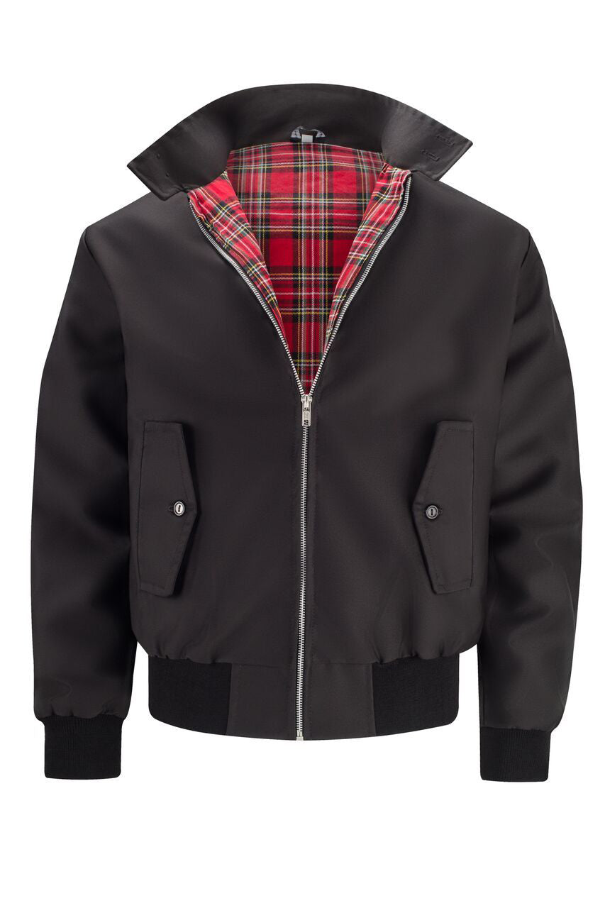 Harryson | Harrington-Jacke mit Tartan-Futter