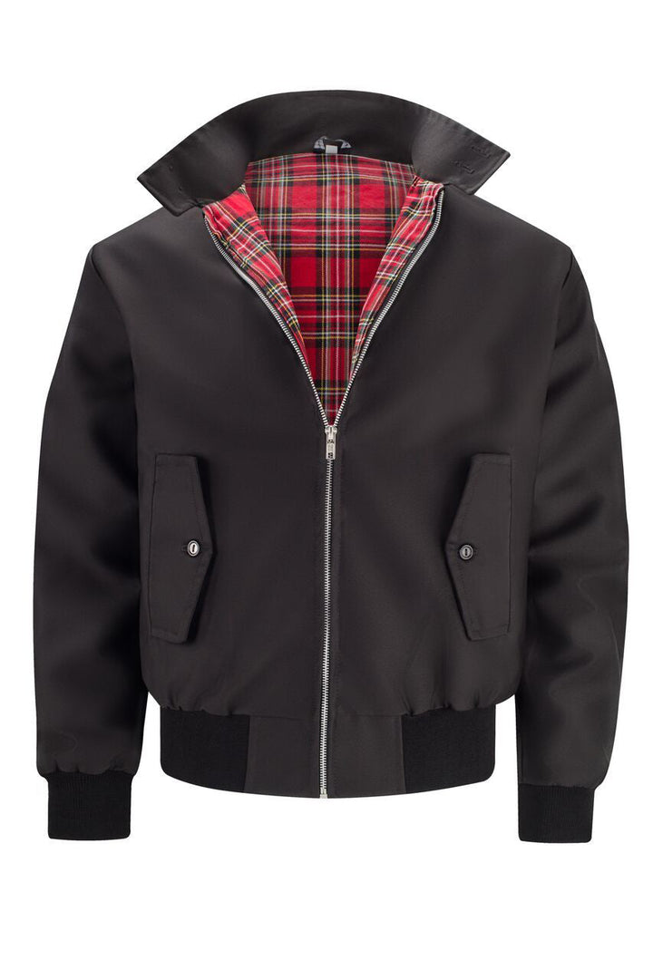 Harryson | Harrington-Jacke mit Tartan-Futter