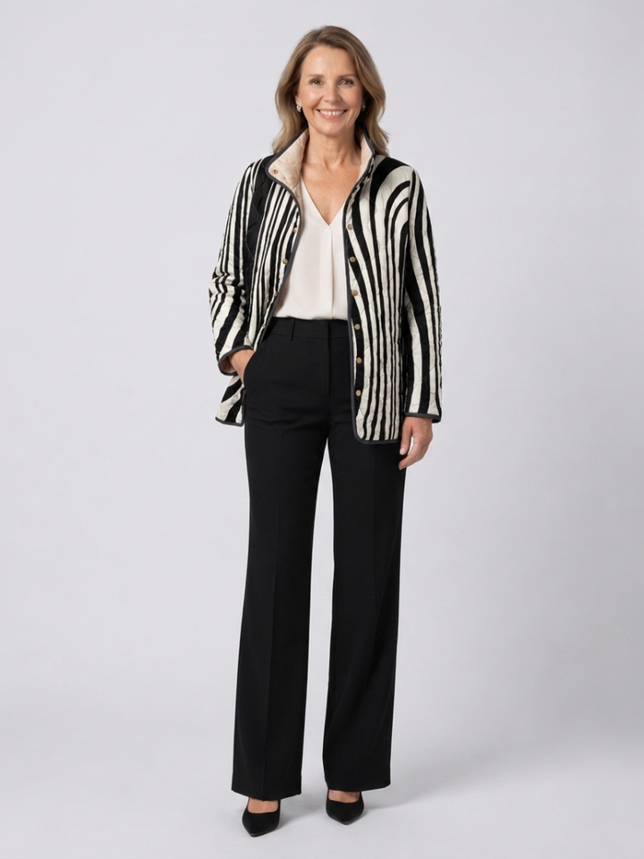 DELACROIX | Gestepptes Zebra-Grafik-Jacke Sylvie