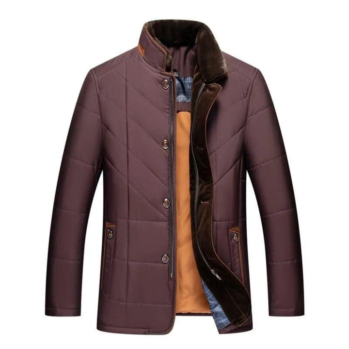 Charles™ | Warme Vintage Steppjacke mit Pelzkragen