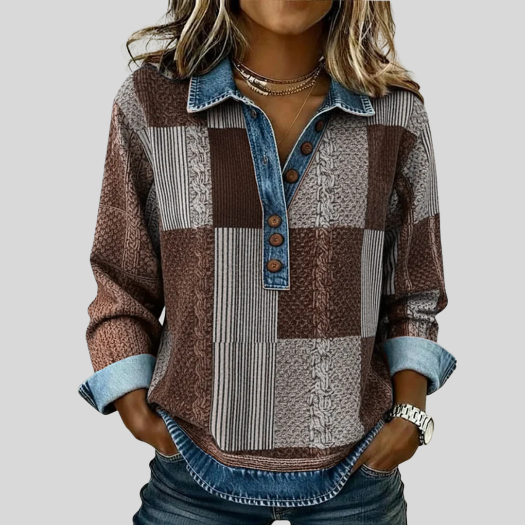Meridell™ | Farbblock Druck Pullover