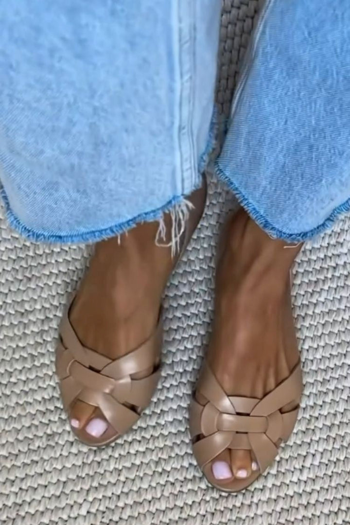 Serafina™ | Natürliche Geflochtene Sandalen