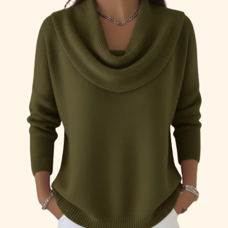 Barbara | Pullover mit Drapiertem Kragen